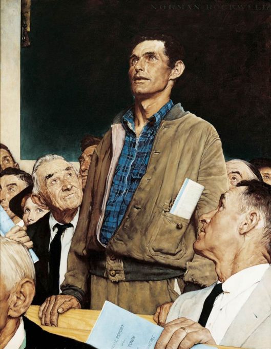 Norman Rockwell Town Meeting